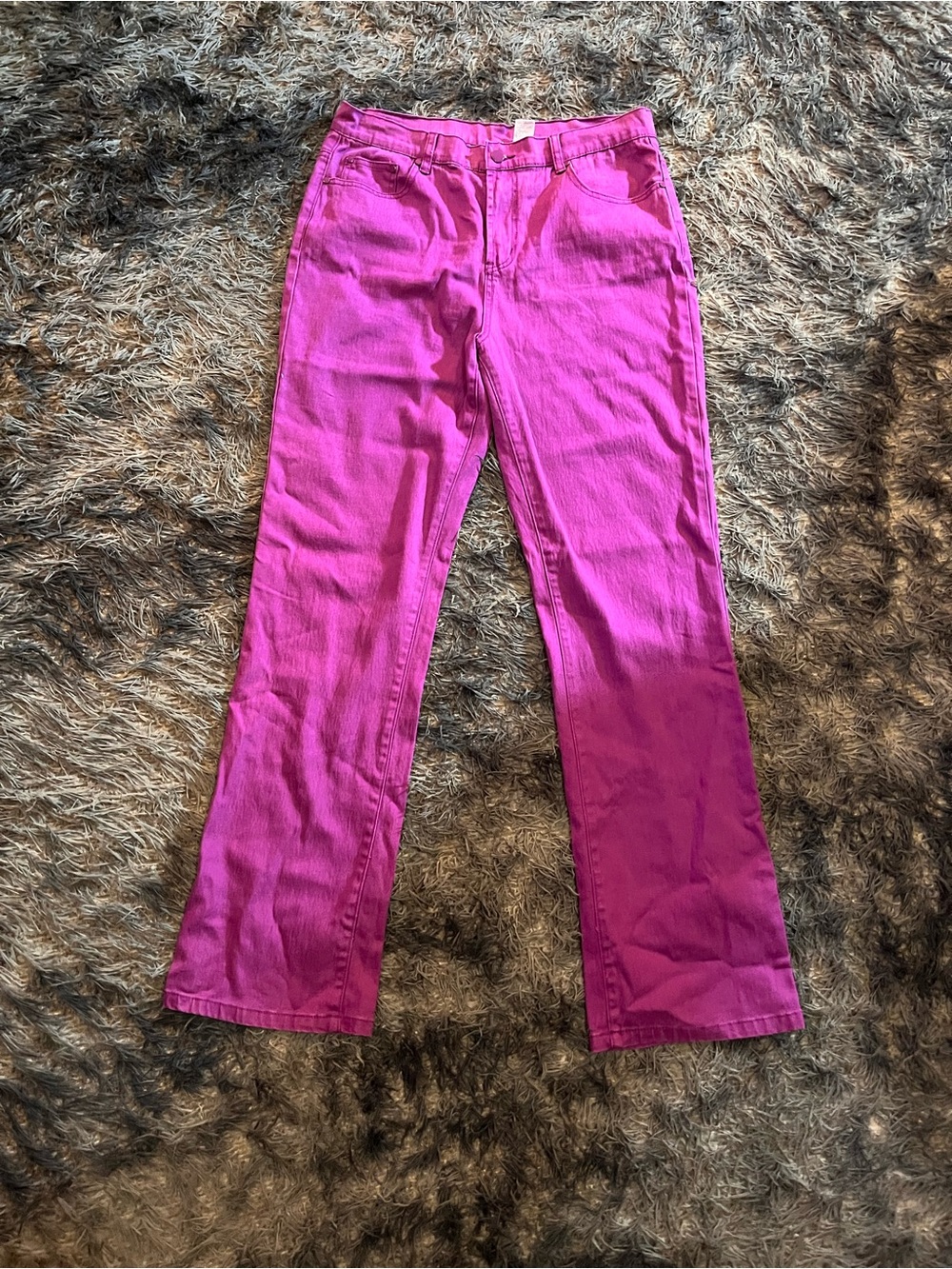 DG2 by Diane Gilman Fuchsia Wide-Leg Jeans